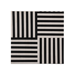 TOV Furniture Cube Geometric Black and White Side Table – Handcrafted Modern Accent for Home Décor & Functionality TOV-OC18360