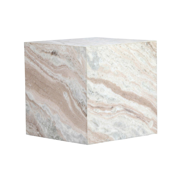 TOV Furniture Keira Marble Side Table – Minimalist Accent with Natural Marble Beauty for Modern Living Spaces TOV-OC18424