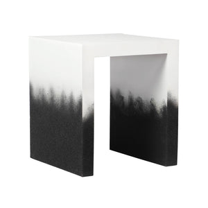 TOV Furniture Matra Artistic Mango Wood End Table - Modern Black and White Gradient Finish for Versatile Spaces TOV-OC18429