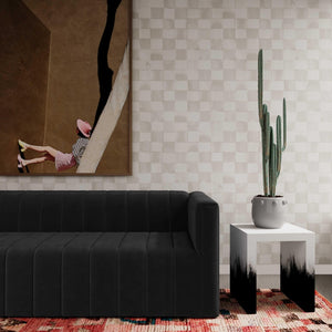 TOV Furniture Matra Artistic Mango Wood End Table - Modern Black and White Gradient Finish for Versatile Spaces TOV-OC18429