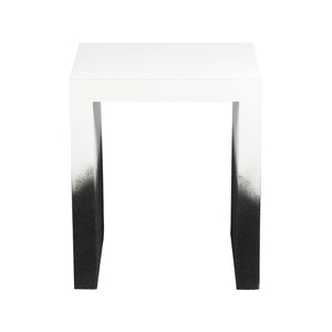TOV Furniture Matra Artistic Mango Wood End Table - Modern Black and White Gradient Finish for Versatile Spaces TOV-OC18429