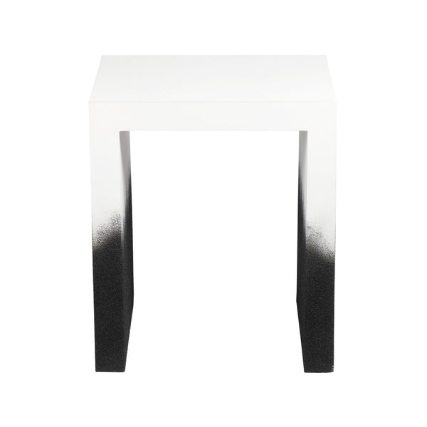 TOV Furniture Matra Artistic Mango Wood End Table - Modern Black and White Gradient Finish for Versatile Spaces TOV-OC18429
