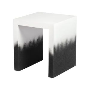TOV Furniture Matra Artistic Mango Wood End Table - Modern Black and White Gradient Finish for Versatile Spaces TOV-OC18429