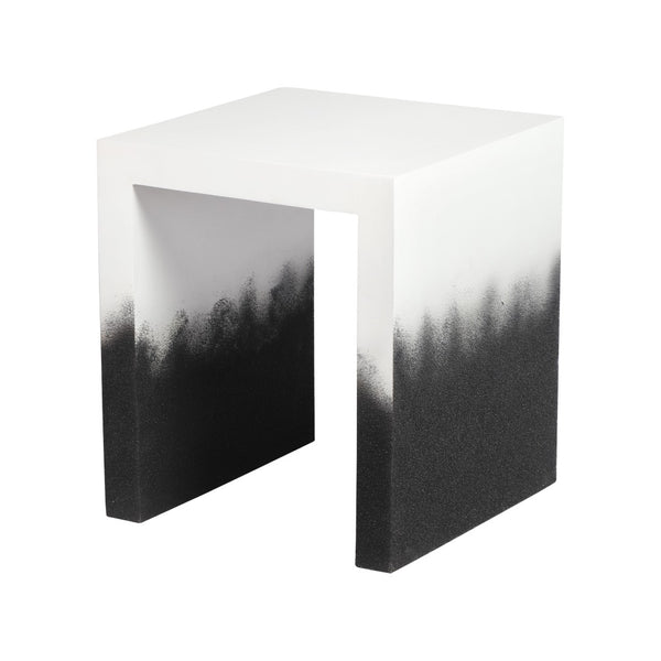 TOV Furniture Matra Artistic Mango Wood End Table - Modern Black and White Gradient Finish for Versatile Spaces TOV-OC18429