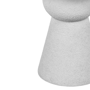 TOV Furniture Lupita White Side Table – Modern Minimalist Accent with Sculptural Design for Living Rooms & Offices TOV-OC18431