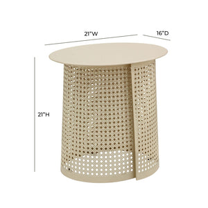 TOV Furniture Pesky Side Table - Stylish Coral Pink or Eggnog Cream Accent Table for Living Rooms & Bedrooms TOV-OC18448