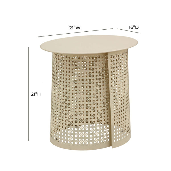 TOV Furniture Pesky Side Table - Stylish Coral Pink or Eggnog Cream Accent Table for Living Rooms & Bedrooms TOV-OC18448