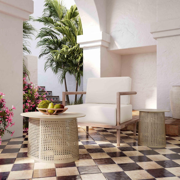 TOV Furniture Pesky 32" Oval Coffee Table - Modern Iron Frame & MDF Top, Versatile Centerpiece in Coral Pink or Eggnog Cream TOV-OC18449