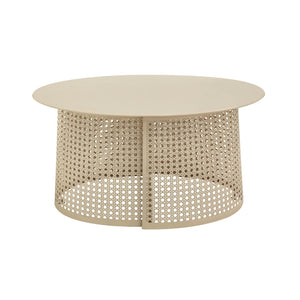 TOV Furniture Pesky 32" Oval Coffee Table - Modern Iron Frame & MDF Top, Versatile Centerpiece in Coral Pink or Eggnog Cream TOV-OC18449