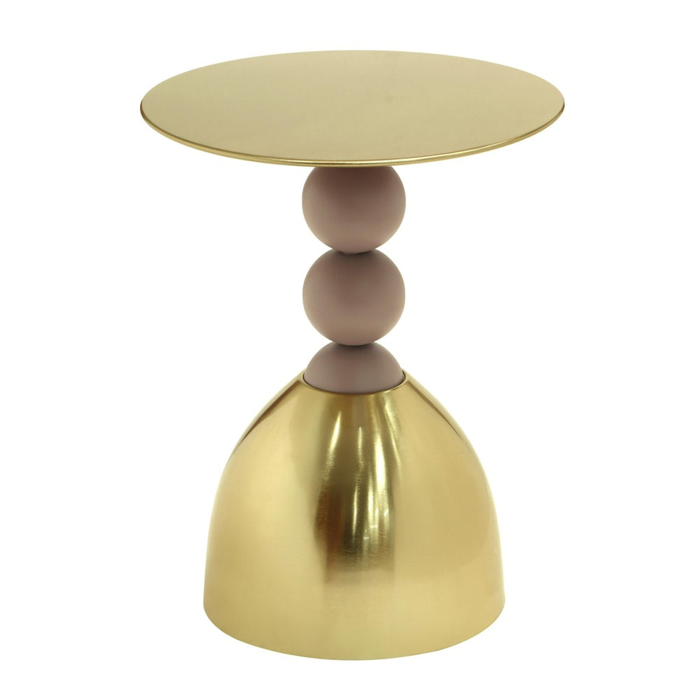 TOV Furniture Daleyza Gold Side Table – Elegant Handmade Accent with Modern Curves for Living Room or Bedroom Decor TOV-OC18450