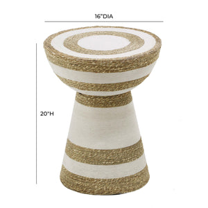 Wren Striped Side Table TOV-OC18472 TOV Furniture
