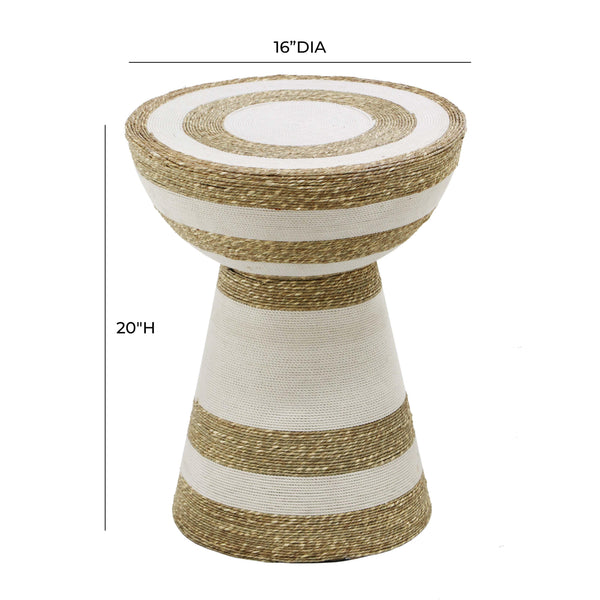 Wren Striped Side Table TOV-OC18472 TOV Furniture