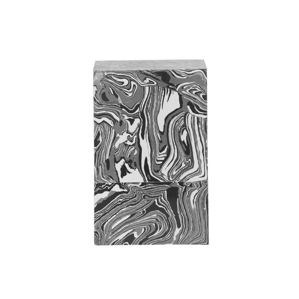 TOV Furniture Camryn Modern Swirled Resin Side Table - Stylish Accent for Small Spaces, Handmade Elegance TOV-OC18475