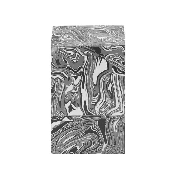 TOV Furniture Camryn Modern Swirled Resin Side Table - Stylish Accent for Small Spaces, Handmade Elegance TOV-OC18475