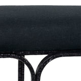 Bryn Black Linen Bench TOV-OC18495 TOV Furniture