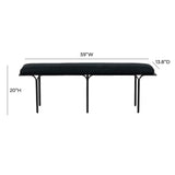 Bryn Black Linen Bench TOV-OC18495 TOV Furniture