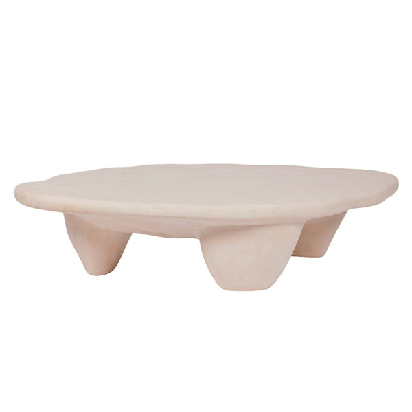 TOV Furniture Athen 57" Sculptural Nude Faux Stone Coffee Table – Modern Elegance for Indoor & Outdoor Use TOV-OC18502