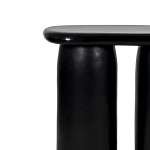 TOV Furniture Rahul 49" Textured Black Console Table - Modern Wabi-Sabi Design for Indoor & Outdoor Spaces TOV-OC18504