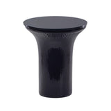 Cassandra Midnight Blue Glass Flared Side Table TOV-OC18601 TOV Furniture