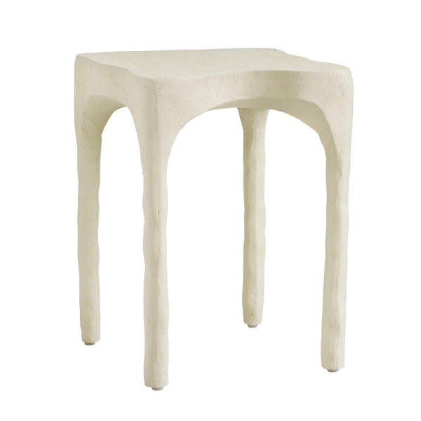 TOV Furniture Skully Cream Textured Side Table - Sculptural Fiberstone Accent for Modern Living Spaces & Decor TOV-OC18622