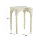 Skully Cream Textured Side Table TOV-OC18622 TOV Furniture