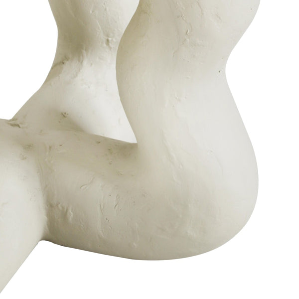 TOV Furniture Maddie Cream Textured Side Table - Stylish Fiberstone Accent for Modern Living and Outdoor Spaces TOV-OC18623