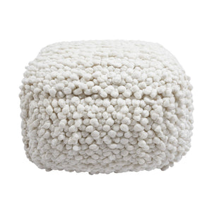TOV Furniture Cathy Cream Woven Pouf – Versatile Artisan-Made Accent for Cozy Seating, Reading Nooks & Relaxed Decor TOV-OC18665
