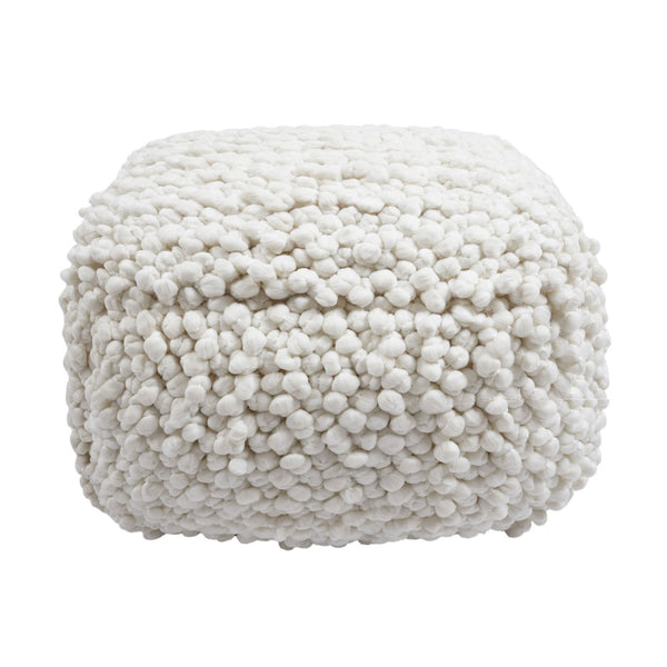 TOV Furniture Cathy Cream Woven Pouf – Versatile Artisan-Made Accent for Cozy Seating, Reading Nooks & Relaxed Decor TOV-OC18665
