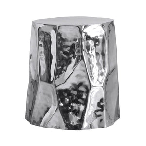 TOV Furniture Forma Chrome Side Table - Retro Artisan Accent with Crushed Silhouette for Modern Living Spaces TOV-OC18702