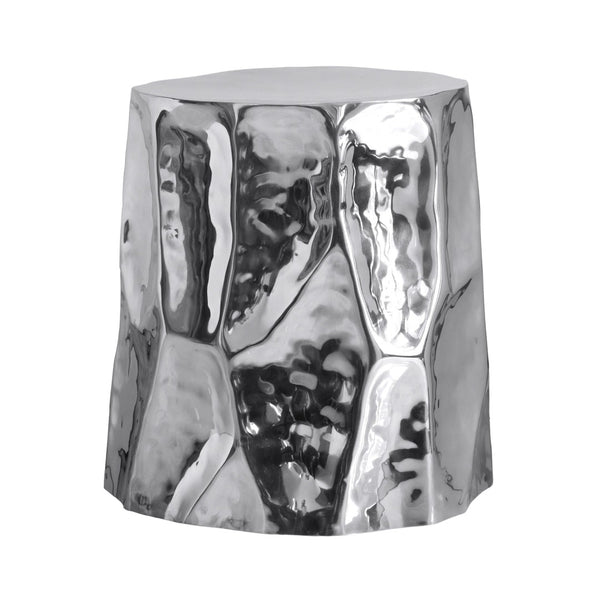 TOV Furniture Forma Chrome Side Table - Retro Artisan Accent with Crushed Silhouette for Modern Living Spaces TOV-OC18702