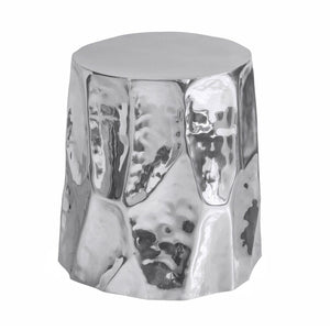 TOV Furniture Forma Chrome Side Table - Retro Artisan Accent with Crushed Silhouette for Modern Living Spaces TOV-OC18702