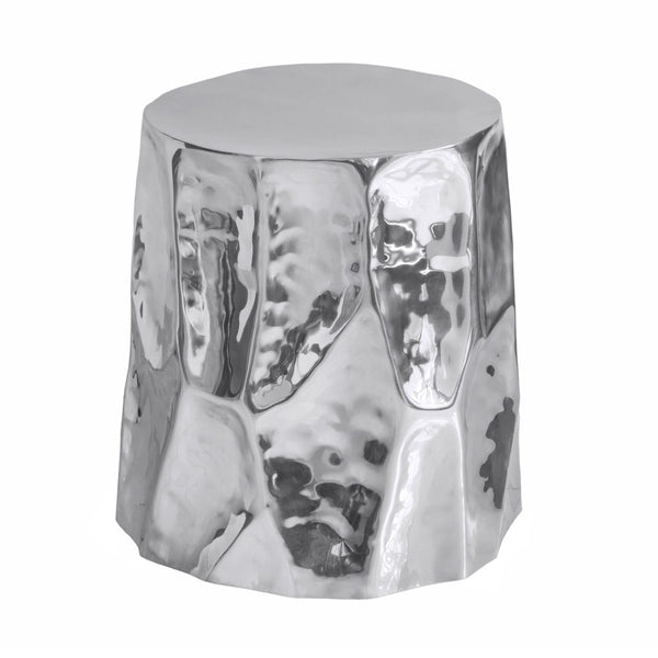TOV Furniture Forma Chrome Side Table - Retro Artisan Accent with Crushed Silhouette for Modern Living Spaces TOV-OC18702