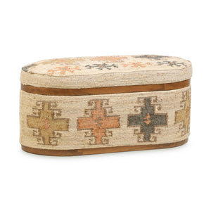 TOV Furniture Olivier 41" Stylish Oval Storage Ottoman with Acacia Wood Trim – Perfect for Living Room Decor & Functionality TOV-OC18724