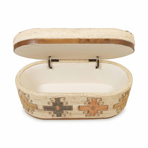 TOV Furniture Olivier 41" Stylish Oval Storage Ottoman with Acacia Wood Trim – Perfect for Living Room Decor & Functionality TOV-OC18724