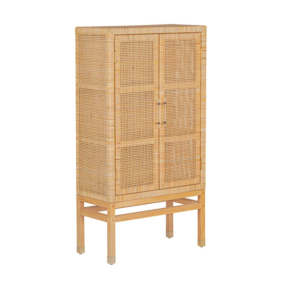 TOV Furniture Amara Woven Rattan Cabinet - Handcrafted Coastal Storage for Living, Dining, or Entryway Style Natural TOV-OC21016