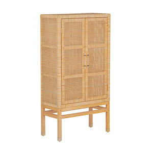 TOV Furniture Amara Woven Rattan Cabinet - Handcrafted Coastal Storage for Living, Dining, or Entryway Style Natural TOV-OC21016
