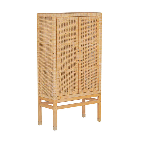 TOV Furniture Amara Woven Rattan Cabinet - Handcrafted Coastal Storage for Living, Dining, or Entryway Style Natural TOV-OC21016