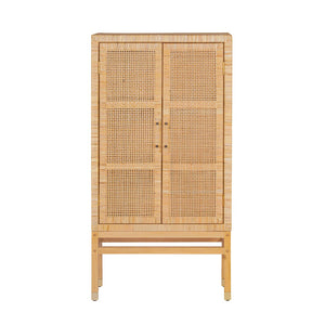 TOV Furniture Amara Woven Rattan Cabinet - Handcrafted Coastal Storage for Living, Dining, or Entryway Style Natural TOV-OC21016