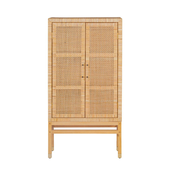 TOV Furniture Amara Woven Rattan Cabinet - Handcrafted Coastal Storage for Living, Dining, or Entryway Style Natural TOV-OC21016