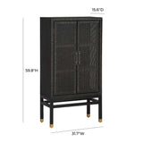 Amara Charcoal Woven Rattan Cabinet TOV-OC21017 TOV Furniture