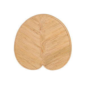 TOV Furniture Felicia Lilypad Side Table - Handcrafted Rattan Accent with Tempered Glass for Stylish Living Spaces Tall TOV-OC21018