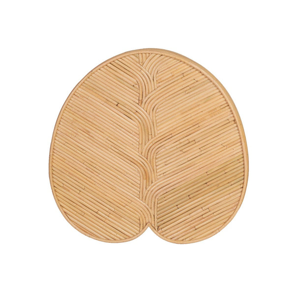 TOV Furniture Felicia Lilypad Side Table - Handcrafted Rattan Accent with Tempered Glass for Stylish Living Spaces Tall TOV-OC21018