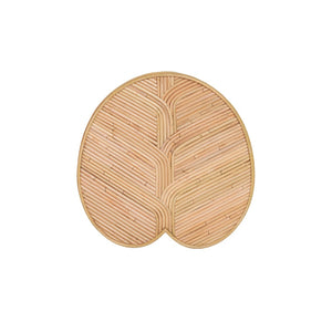 TOV Furniture Felicia Lilypad Side Table - Handcrafted Rattan Accent with Tempered Glass for Stylish Living Spaces Short TOV-OC21019