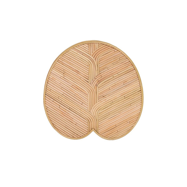 TOV Furniture Felicia Lilypad Side Table - Handcrafted Rattan Accent with Tempered Glass for Stylish Living Spaces Short TOV-OC21019