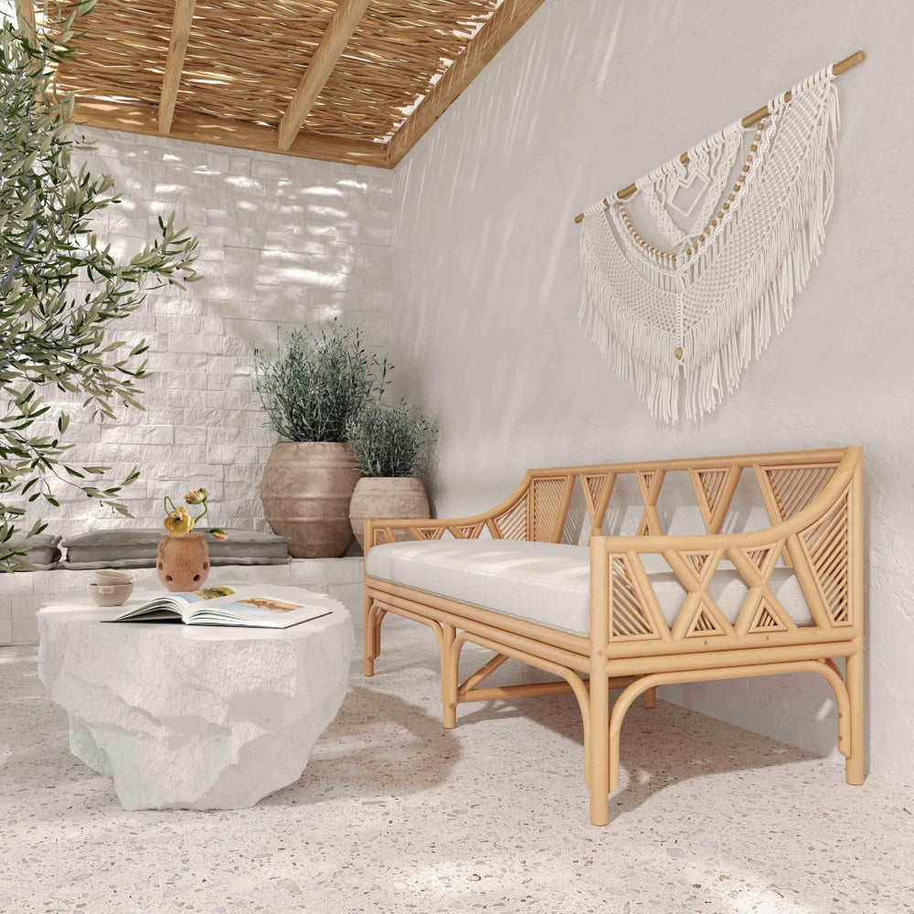 TOV Furniture Jayla Coastal-Inspired 54" Rattan Bench - Hand-Wrapped, Durable Seating for Entryways & Patios TOV-OC21020