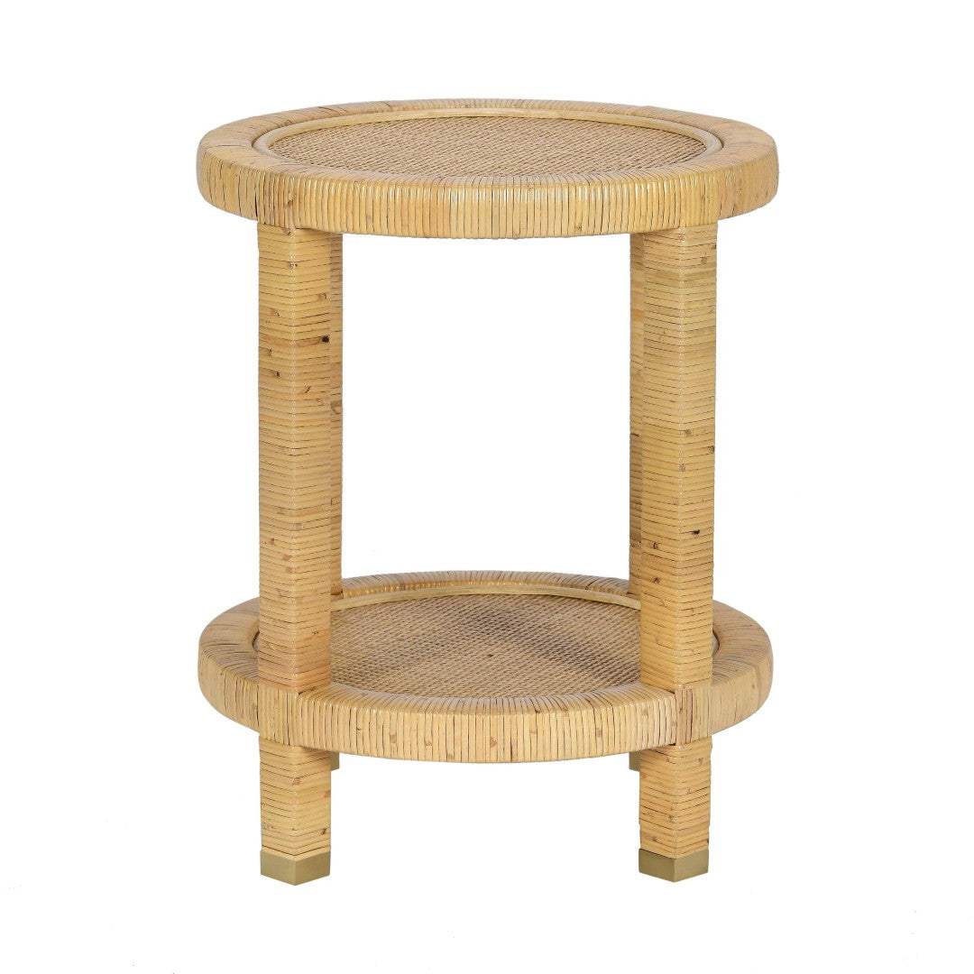 TOV Furniture Amara Rattan Side Table