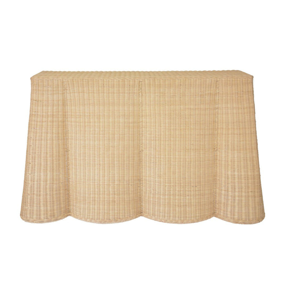 TOV Furniture Egan 55" Handcrafted Natural Rattan Console Table - Coastal Charm for Entryways & Living Spaces TOV-OC21039