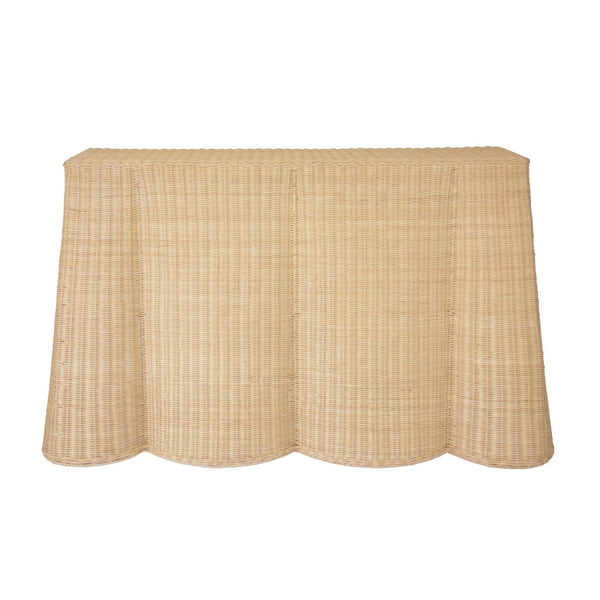 TOV Furniture Egan 55" Handcrafted Natural Rattan Console Table - Coastal Charm for Entryways & Living Spaces TOV-OC21039