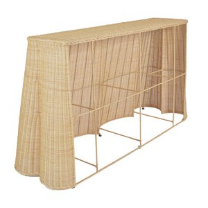 TOV Furniture Egan 55" Handcrafted Natural Rattan Console Table - Coastal Charm for Entryways & Living Spaces TOV-OC21039