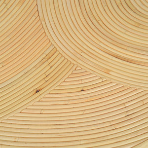 TOV Furniture Matea Natural Rattan Side Table – Handcrafted Charm with Arch Inlay for Living Room & Bedroom Décor TOV-OC21041